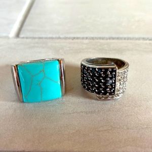 Set of Two Costume Jewelry Rings
